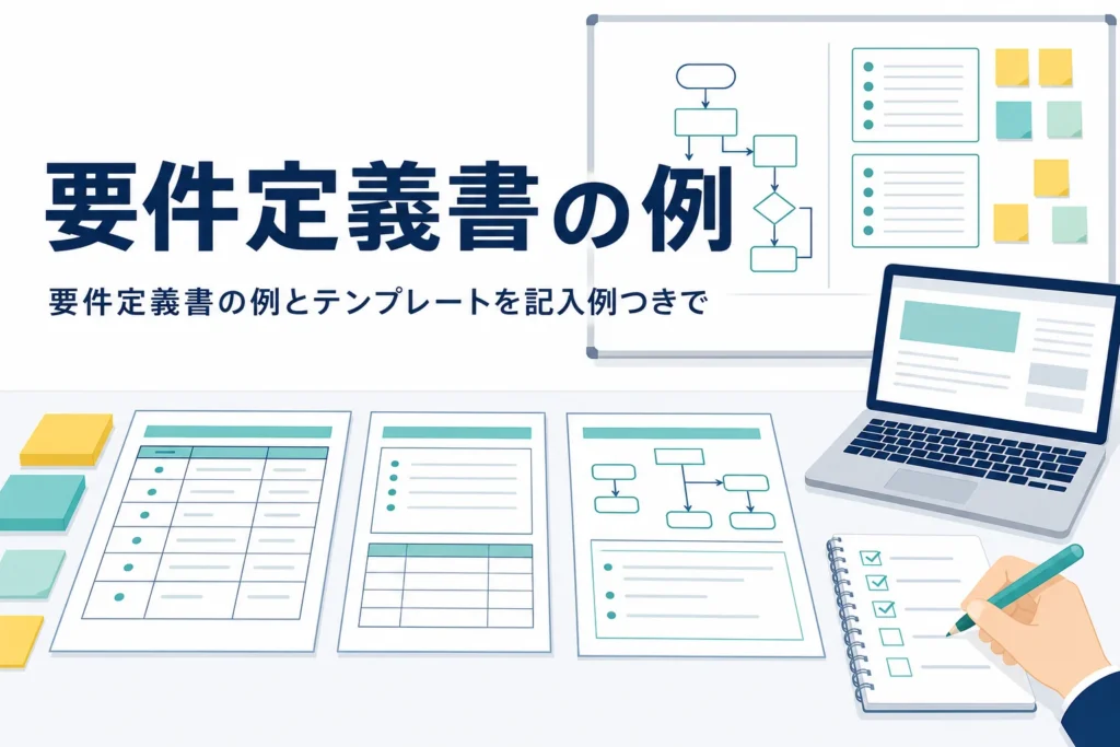 要件定義書の例とテンプレートを記入例つきで紹介する記事のアイキャッチ